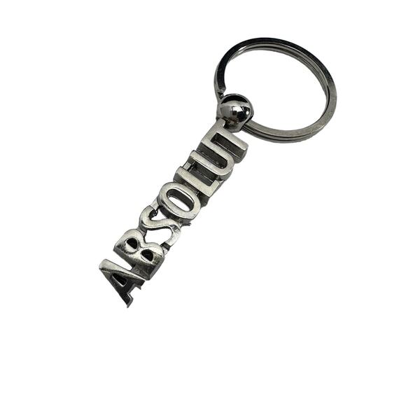 Absolut Vodka Silver Tone Key Ring Vintage Distillery Advertising Collectible - Picture 1 of 5